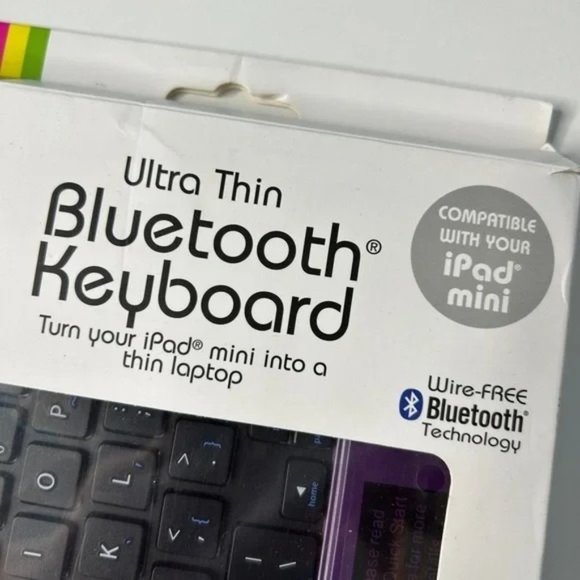 *SOLD* NIB Purple Ultra Thin - Bluetooth Keyboard for iPad Mini - Picture 9 of 10